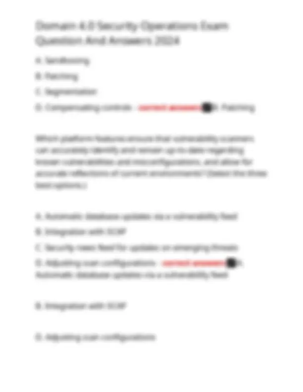 Domain 4.0 Security Operations Exam Question And Answers 2024 | Exams ...