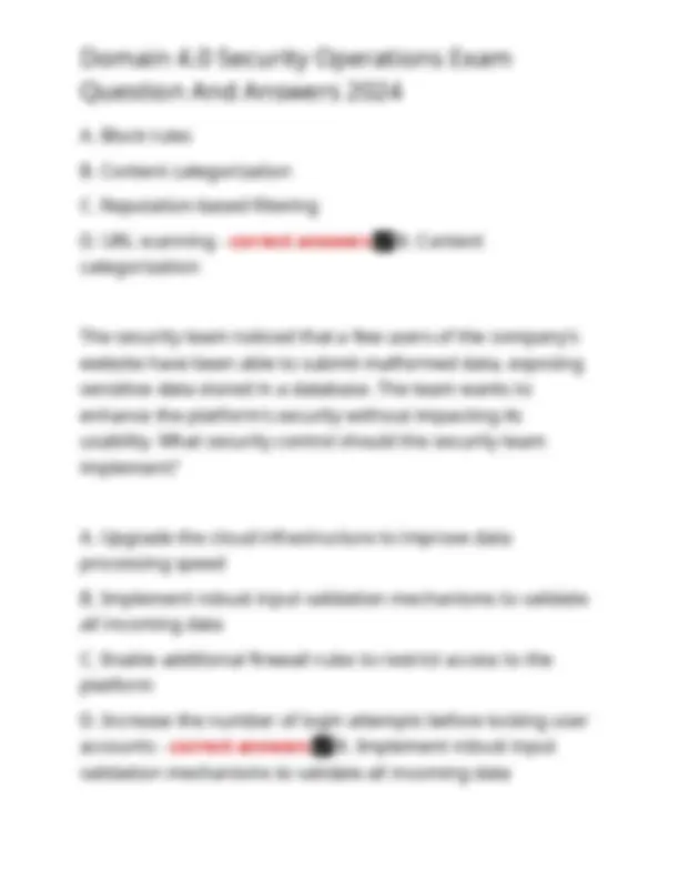 Domain 4.0 Security Operations Exam Question And Answers 2024 | Exams ...