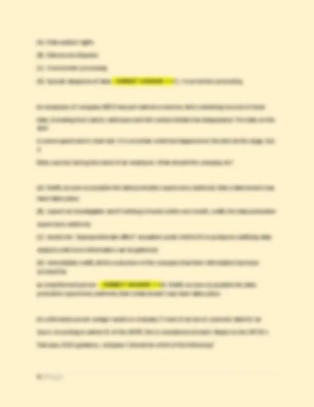CIPP/E NEWEST 2025 MIDTERM ACTUAL EXAM COMPLETE QUESTIONS AND CORRECT ...