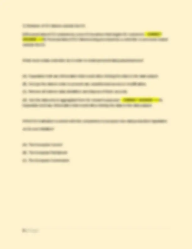 CIPP/E NEWEST 2025 MIDTERM ACTUAL EXAM COMPLETE QUESTIONS AND CORRECT ...