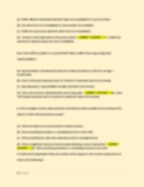 CIPP/E NEWEST 2025 MIDTERM ACTUAL EXAM COMPLETE QUESTIONS AND CORRECT ...