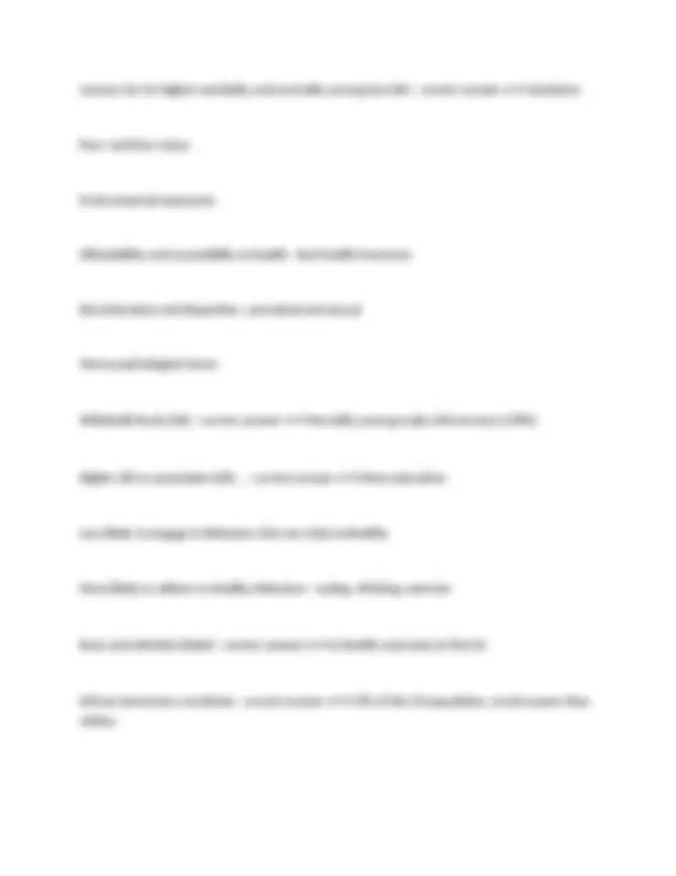 PHC 4101 Final Exam questions well answered! | Exams Nursing | Docsity