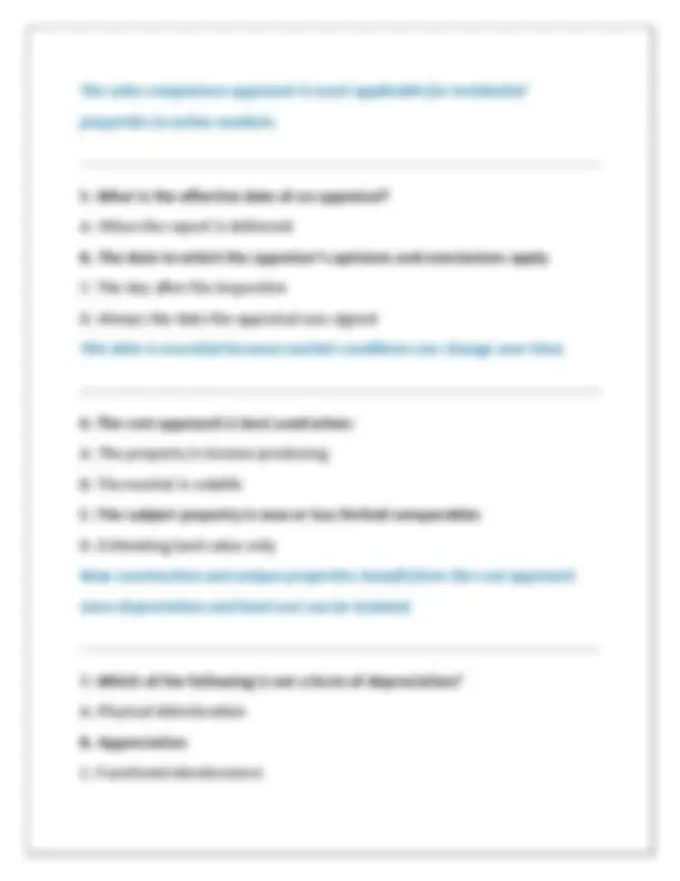 TRAINEE APPRAISER LICENSING EXAM PRACTICE TEST QUESTIONS AND CORRECT ...