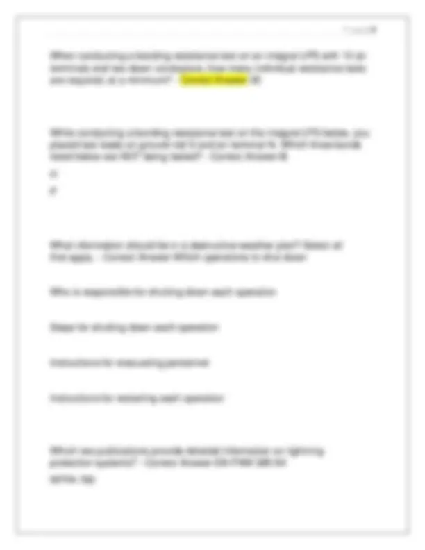 ARMY ELECTRICAL EXPLOSIVES SAFETY (AMMO28) EXAM QUESTIONS AND ANSWERS
