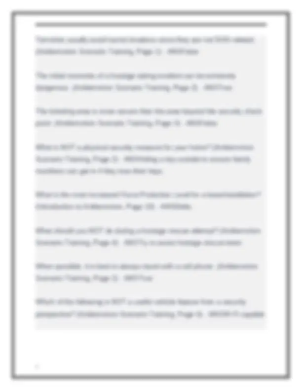 LEVEL I ANTITERRORISM AWARENESS TRAINING 2 HRS PRE TEST ANSWERS intelligence overview