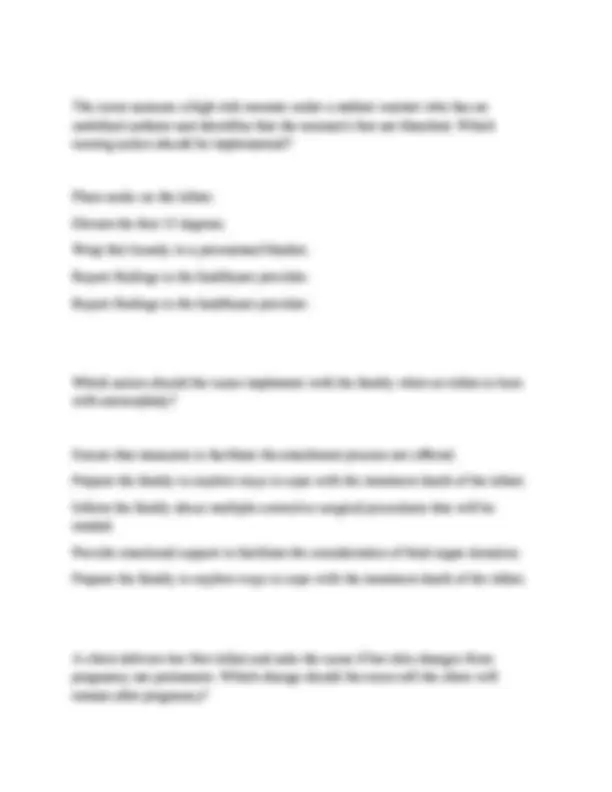 OB HESI PRACTICE QUESTIONS WITH CORRECT AND VERIFIED ANSWERS 2025-2026 ...