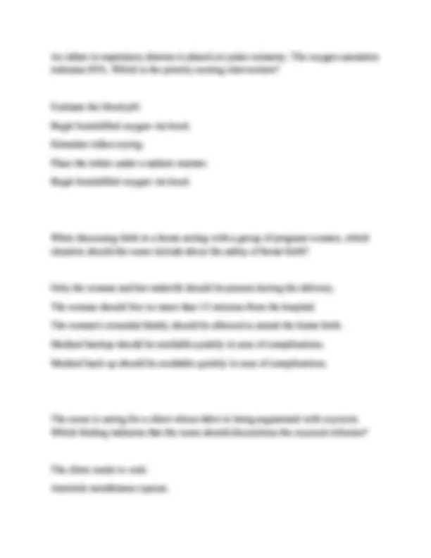 OB HESI PRACTICE QUESTIONS WITH CORRECT AND VERIFIED ANSWERS 2025-2026 ...