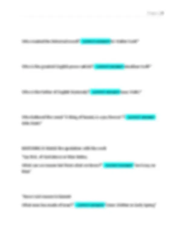 ABEKA ENGLISH LITERATURE TEST 9 (NINEWEEK EXAM) COMPREHENSIVE Q&A FOR ...
