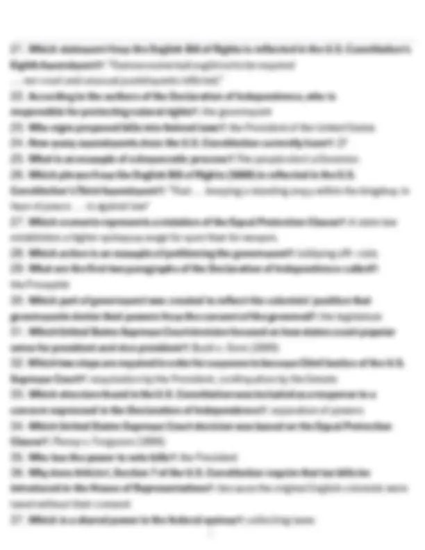 Flce Study Guide Florida Civic Literacy Exam (FCLE) – Study Guide with Questions and ...