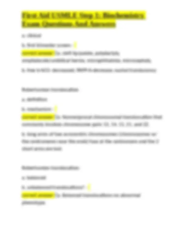 Biochemistry USMLE Step 1 Exam Q&A: DNA, RNA, and Protein Synthesis ...
