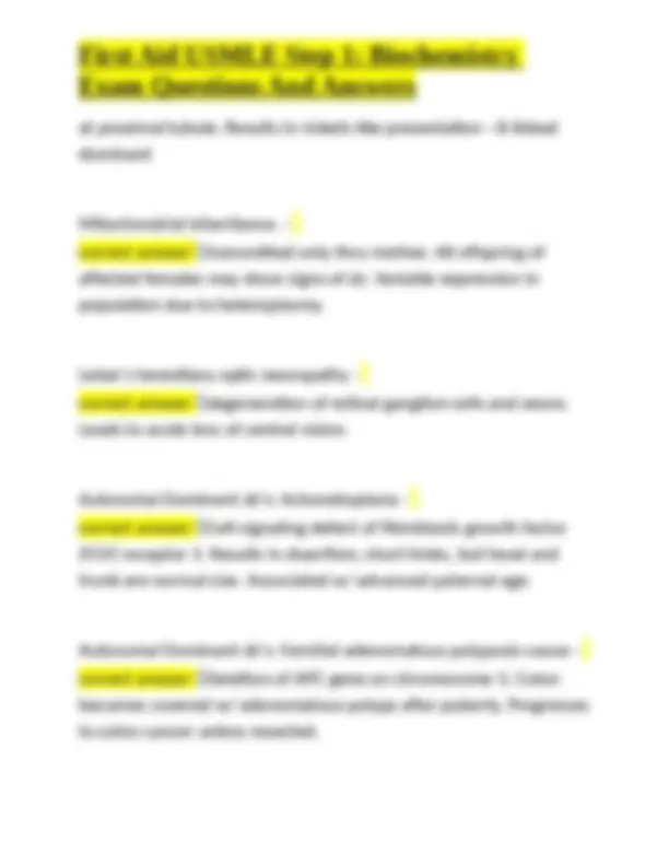 Biochemistry USMLE Step 1 Exam Q&A: DNA, RNA, and Protein Synthesis ...