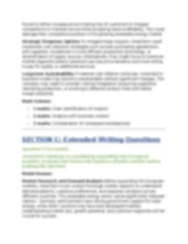 GCSE Business Studies Exam Questions and Model Answers | Exams Business ...
