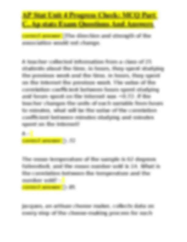 AP Statistics Unit 4: Probability and Distributions MCQ with Answers ...