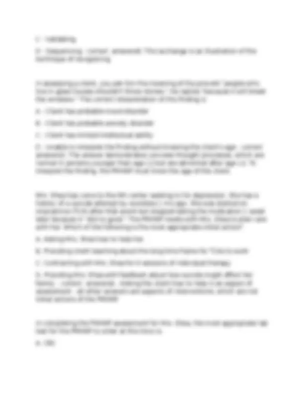 PMHNP I - Exam 1 - Review Book Questions exam with correct answers ...