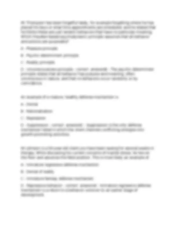 PMHNP I - Exam 1 - Review Book Questions exam with correct answers ...
