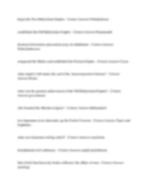 World History and Cultures Test 1: Questions and Answers | Exams ...