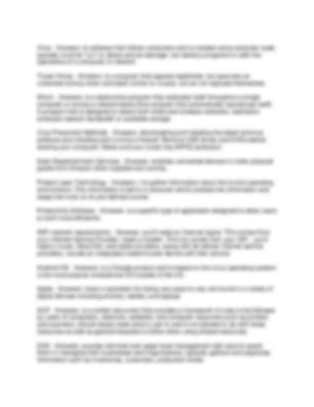 ITEC 231 Final Exam Study Guide: Key IT Concepts and Definitions ...