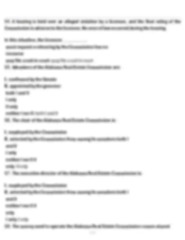 Alabama Real Estate Study Guide Exam – 250 Questions and Answers ...