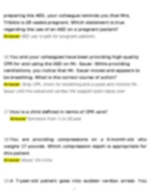BLS Test Latest 2025 Actual Questions and Verified Answers (2025 / 2026 ...