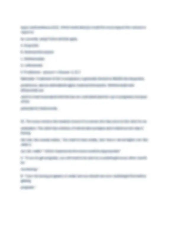 Maternity and Pediatric Nursing Ricci Chapter 20 - Test Bank - 4th ...