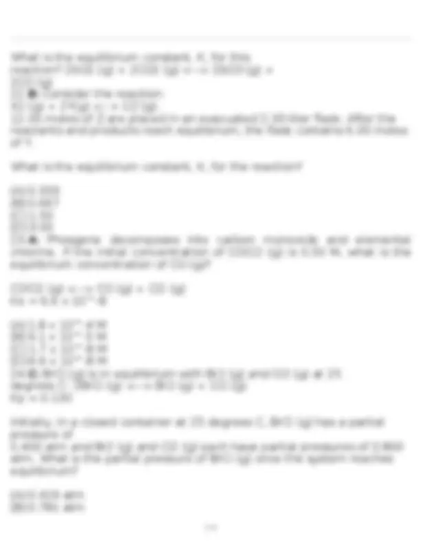 ACS General Chemistry 2 Final Exam Study Guide | Exams Chemistry | Docsity