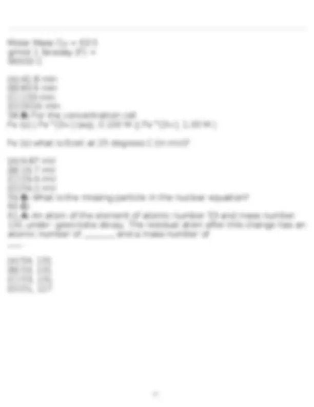 ACS General Chemistry 2 Final Exam Study Guide | Exams Chemistry | Docsity
