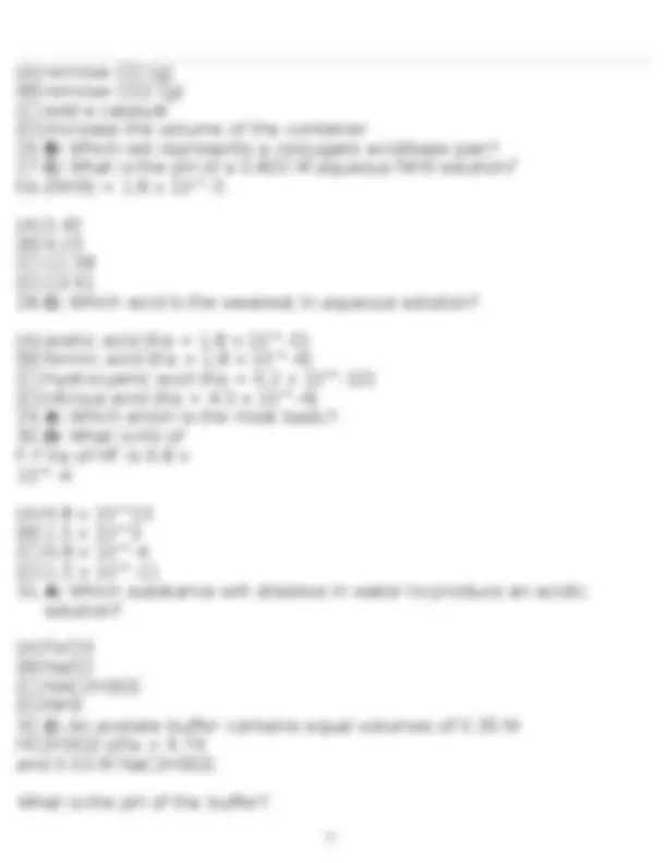 ACS General Chemistry 2 Final Exam Study Guide | Exams Chemistry | Docsity
