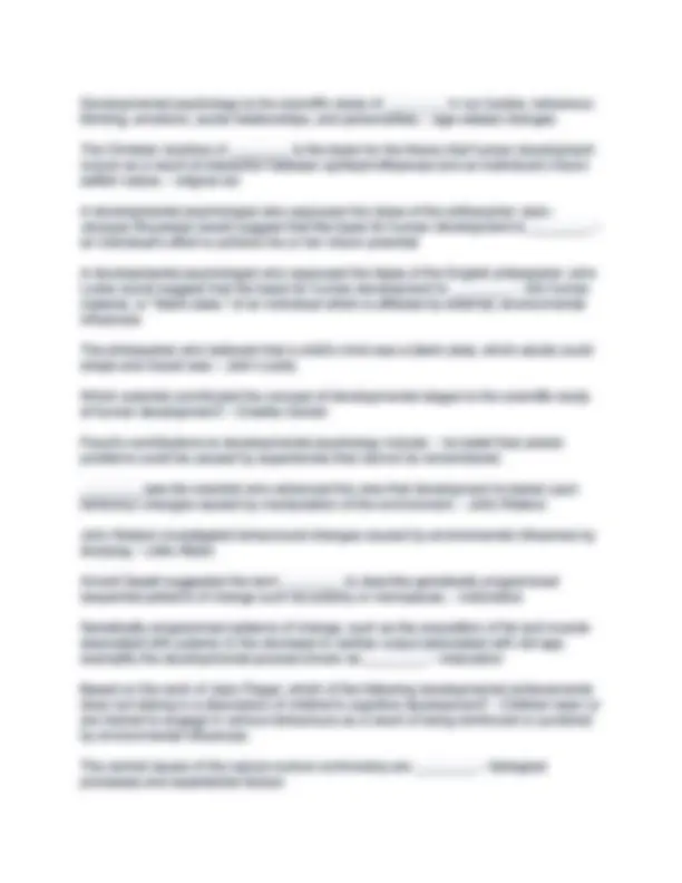 HDEV (Human Development across the Lifespan) FINAL EXAM STUDY GUIDE ...
