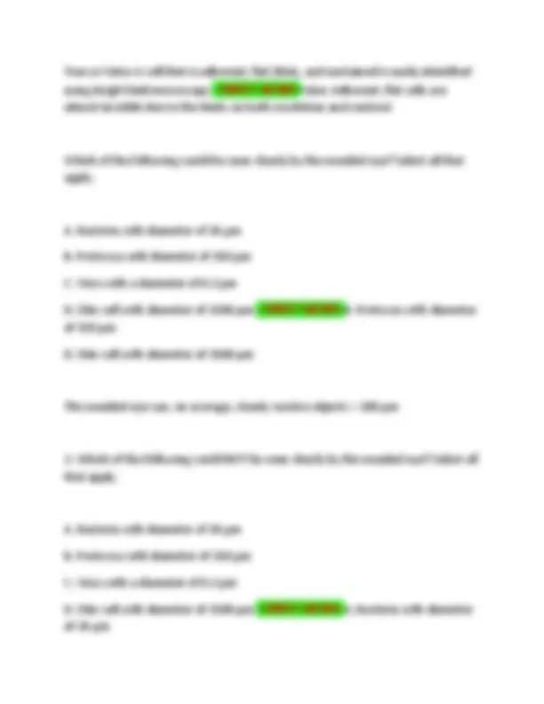 BIOD 171 Module 3 Exam NEWEST 2025/2026 COMPLETE QUESTIONS AND CORRECT ...