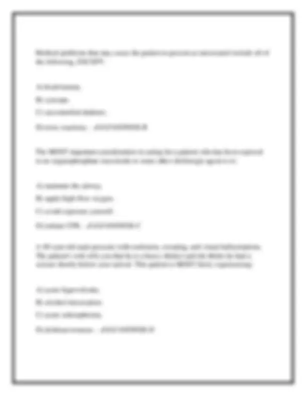 EMT Final Exam Study Guide Questions 2025 – Latest Updated with ...