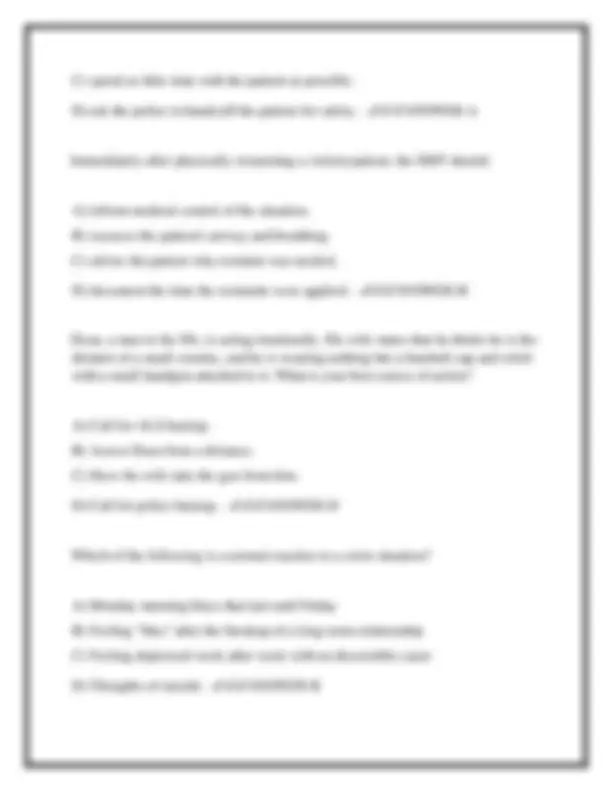 EMT Final Exam Study Guide Questions 2025 – Latest Updated with ...