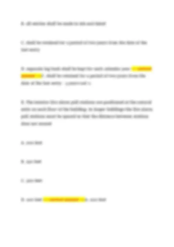 NYC Fire Life Safety Director (FLSD) Exam Questions and Answers 2025/ ...