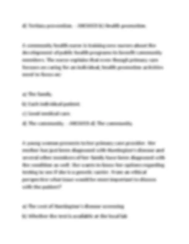 Community Health Nursing Exam Prep: Practice Questions and Answers ...