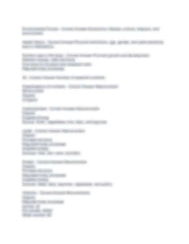 BIOD 121 (Portage) Nutrition Module 1 Exam With 100% Correct Answers ...