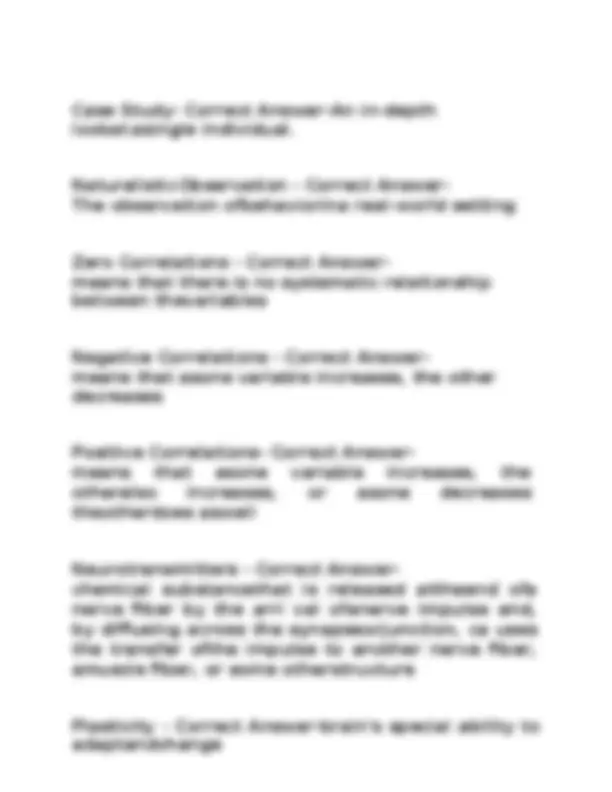 Psychology 1100 Final Exam CSCC Questions with 100% Correct Answers ...