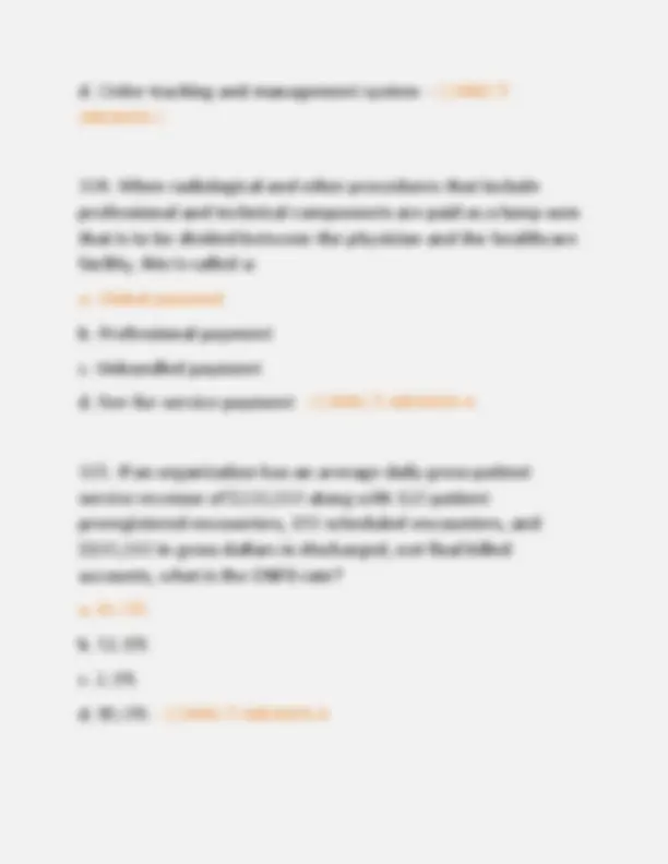 RHIA 2024 Domain 4 Revenue Cycle Management Final Exam ( Updated 2025 ...