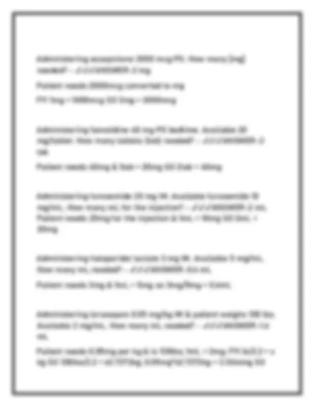Dosage Calculation Practice Exam for Nurses: Fundamentals and Solutions ...