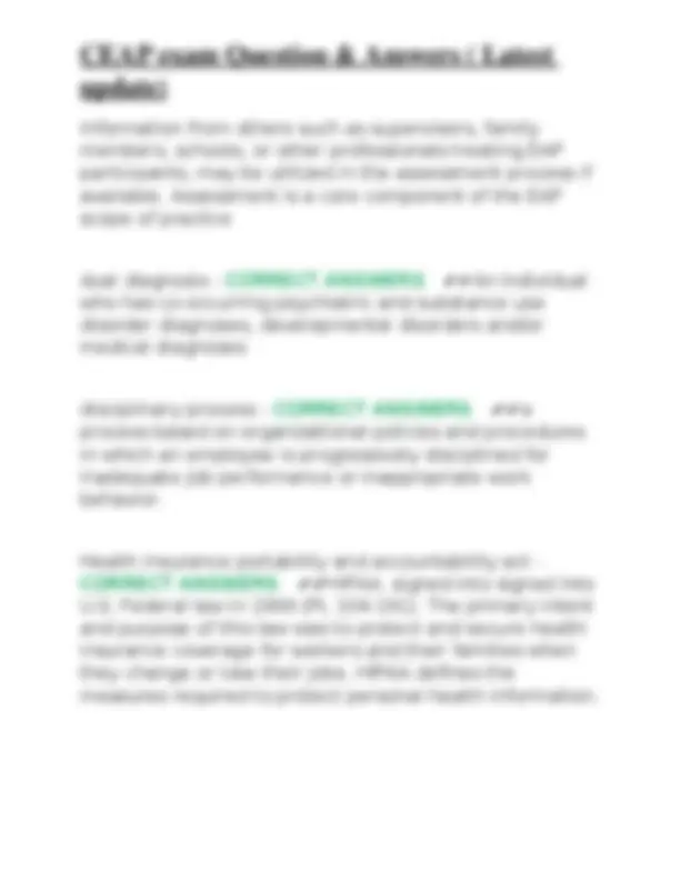 CEAP Exam Q&A: Employee Assistance Program Essentials | Exams Nursing ...