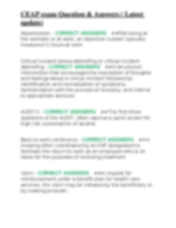 CEAP Exam Q&A: Employee Assistance Program Essentials | Exams Nursing ...
