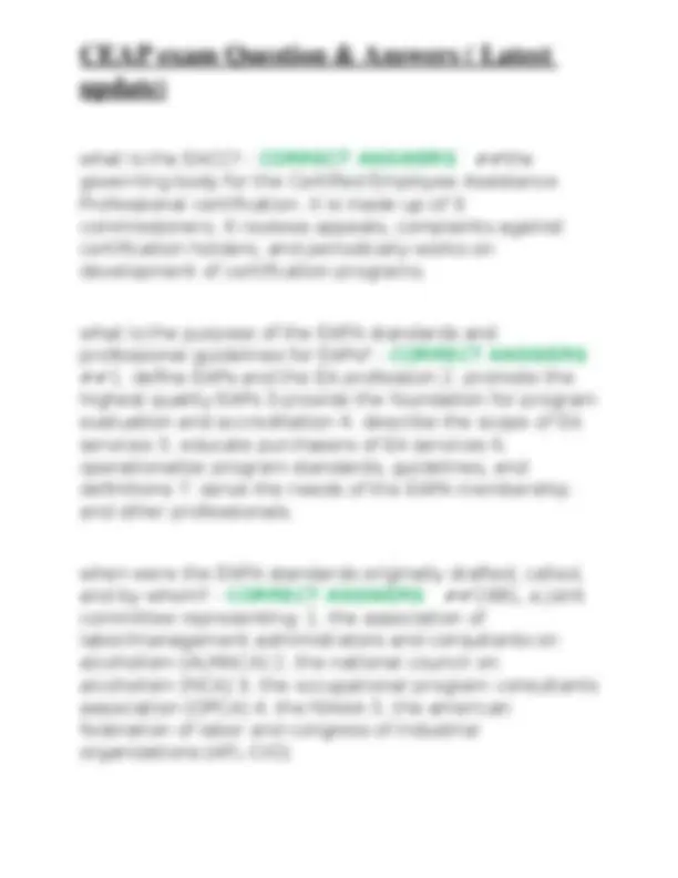 CEAP Exam Q&A: Employee Assistance Program Essentials | Exams Nursing ...