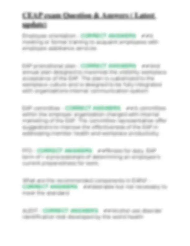 CEAP Exam Q&A: Employee Assistance Program Essentials | Exams Nursing ...