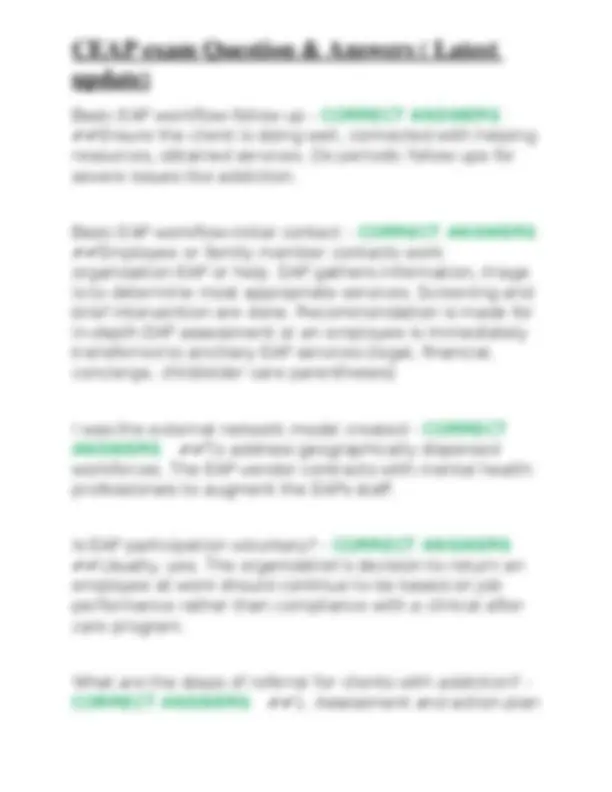 CEAP Exam Q&A: Employee Assistance Program Essentials | Exams Nursing ...