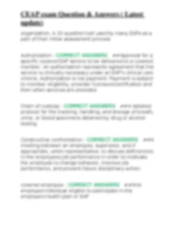 CEAP Exam Q&A: Employee Assistance Program Essentials | Exams Nursing ...