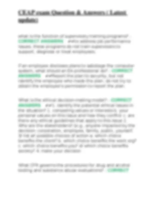 CEAP Exam Q&A: Employee Assistance Program Essentials | Exams Nursing ...