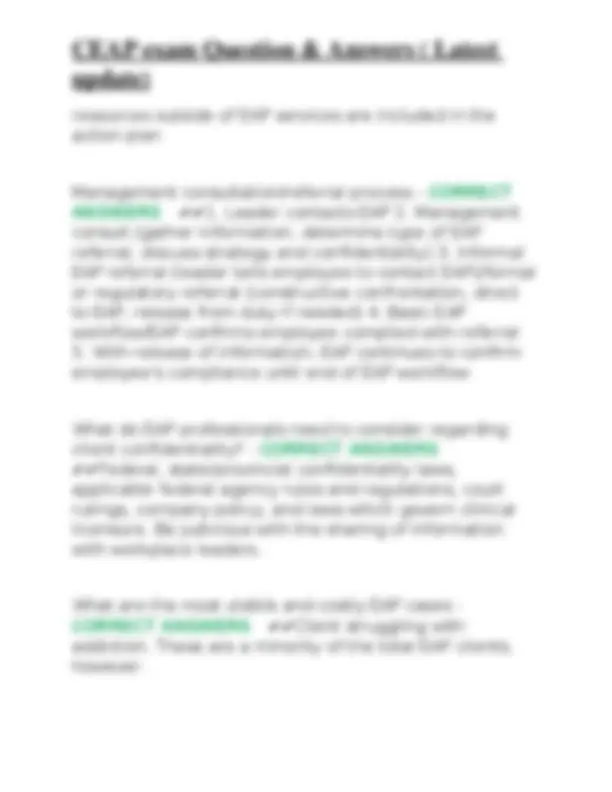 CEAP Exam Q&A: Employee Assistance Program Essentials | Exams Nursing ...