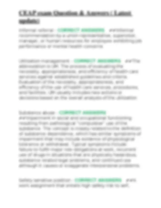 CEAP Exam Q&A: Employee Assistance Program Essentials | Exams Nursing ...