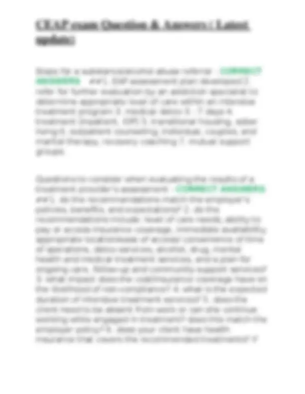 CEAP Exam Q&A: Employee Assistance Program Essentials | Exams Nursing ...