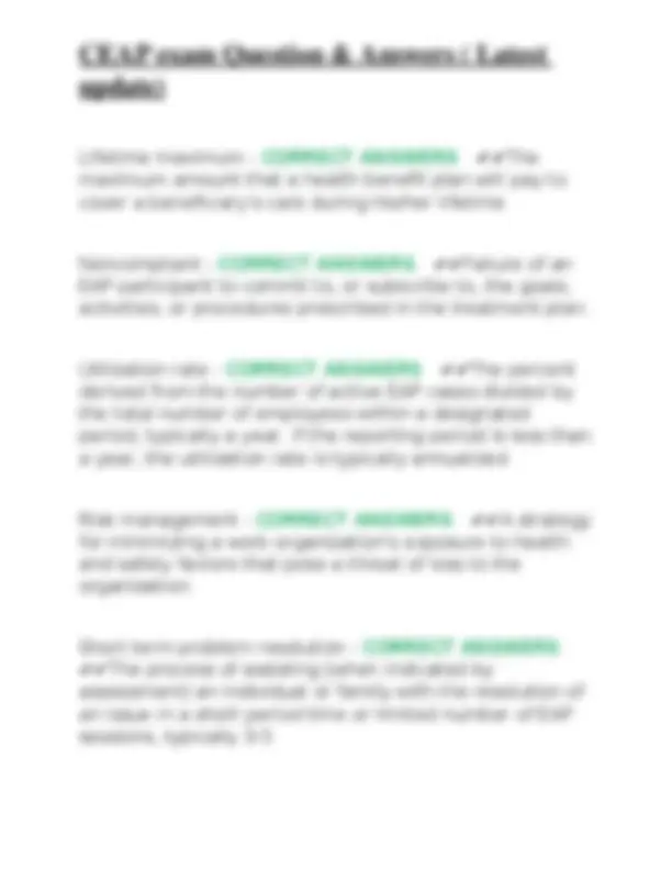 CEAP Exam Q&A: Employee Assistance Program Essentials | Exams Nursing ...