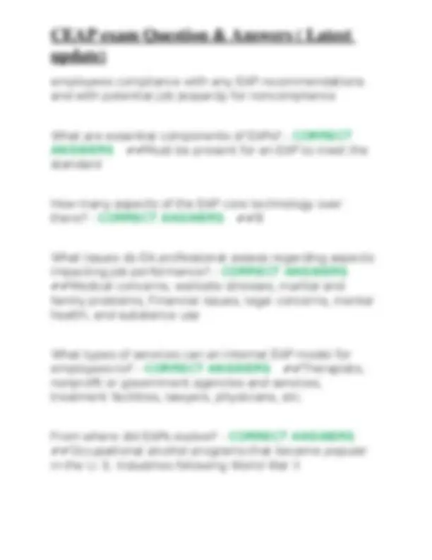 CEAP Exam Q&A: Employee Assistance Program Essentials | Exams Nursing ...