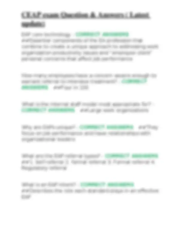 CEAP Exam Q&A: Employee Assistance Program Essentials | Exams Nursing ...